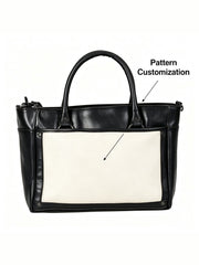 Customizable Pattern Handbag, Women's Vintage Leather Handbag